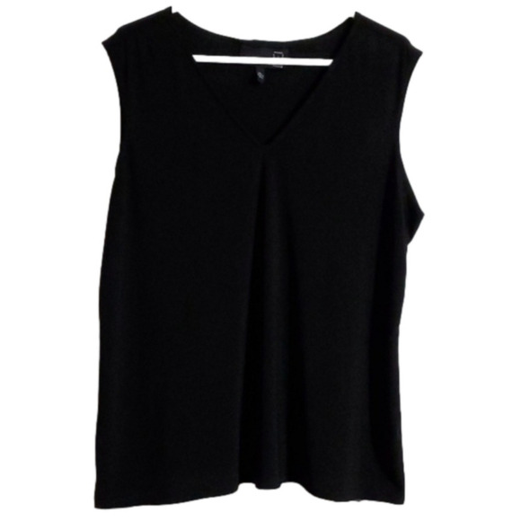 Anthony Black V Neck Cardigan Tank Top Size XL - Picture 1 of 8